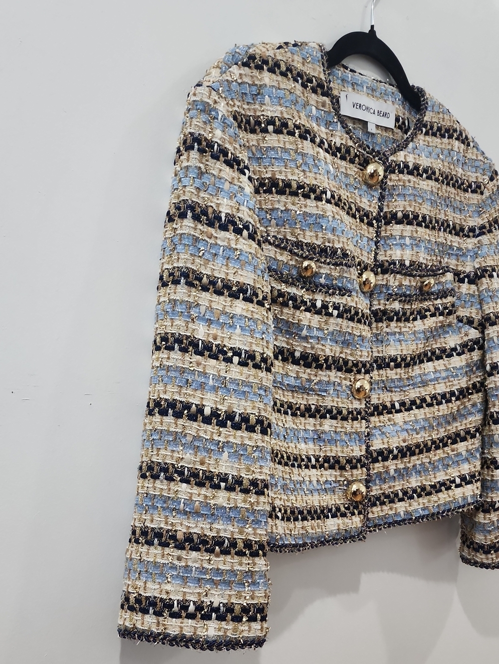 Veronica Beard Sumira Metallic Tweed Jacket - Picture 3 of 16